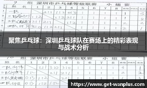 聚焦乒乓球：深圳乒乓球队在赛场上的精彩表现与战术分析